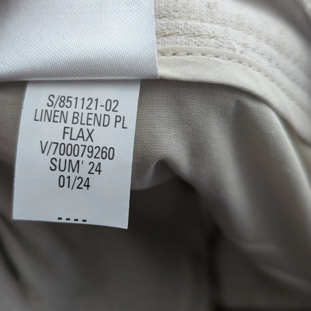 Banana Republic Trousers Linen Blend Wide Leg Flax High Rise Pants Sz 16